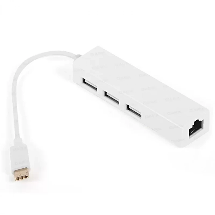 Dark USB3.1 Type-C - 3xUSB2.0 HUB+ 10/100 Ethernet