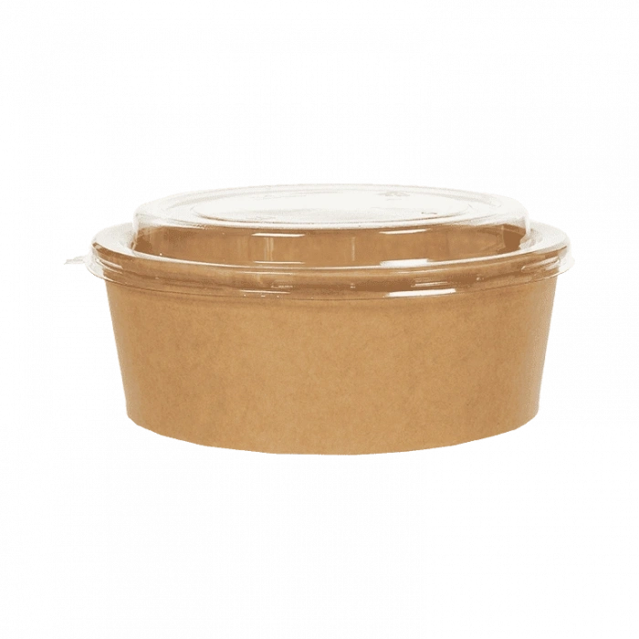 Karton Kraft Salata Kasesi Kapaklı 1100cc