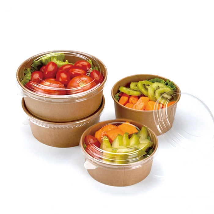 Karton Kraft Salata Kasesi Kapaklı 1300cc