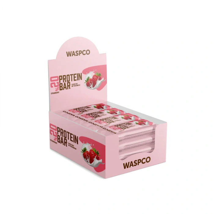 WASPCO Çilekli Protein Bar 40g x 16 Adet