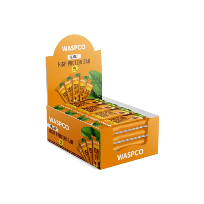 WASPCO Yer Fıstıklı Yüksek Protein Bar 50g x 30 Adet