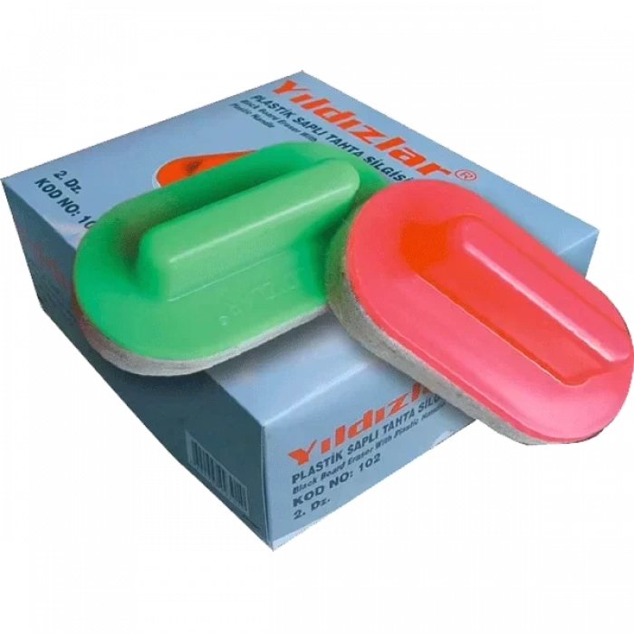 Yıldızlar Yazı Tahtası Silgisi Plastik Saplı 24 Adet