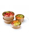 Karton Kraft Salata Kasesi Kapaklı 1300cc