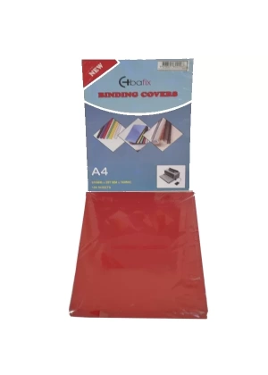 Bafix Cilt Kapağı Plastik Opak A4 160 MIC Kırmızı 100 Paket