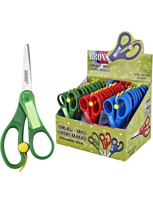 Brons Öğrenci Makası Yaylı İsimlikli 30 Adet