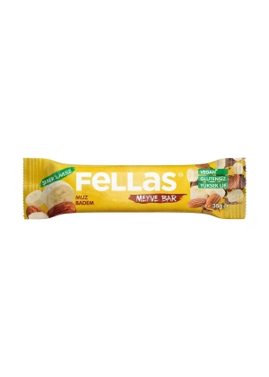 Fellas Meyve Bar - Muz & Badem (35 g) 12 Adet 1 Koli