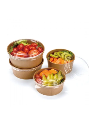 Karton Kraft Salata Kasesi Kapaklı 1300cc