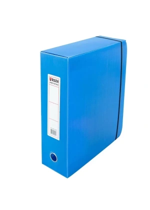 Üçgen Proje Kutusu Plastik Lastikli Geniş 24x32x9 Mavi 50 Adet