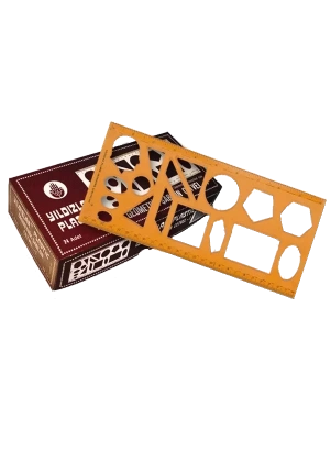 Yıldızlar Geometrik Şablon Cetvelli Atatürklü 25 CM 24 Adet