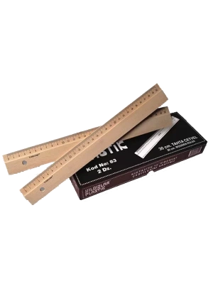 Yıldızlar Standart Cetvel Tahta 30 CM 24 Adet