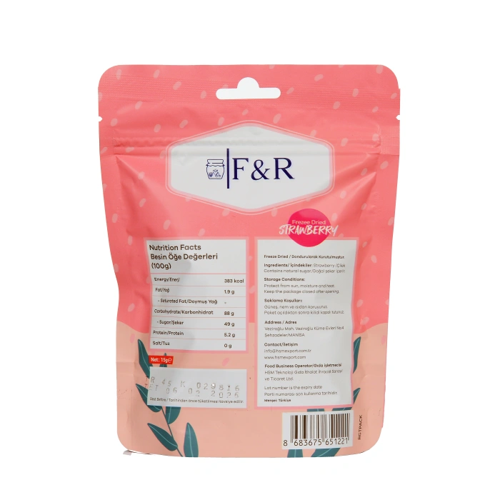 F&R Freeze Drıed Çilek 50 Adet (1 Koli)