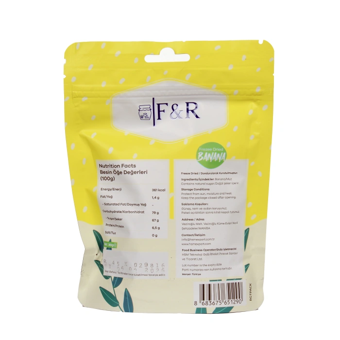 F&R Freeze Drıed Muz 50 Adet (1 Koli)