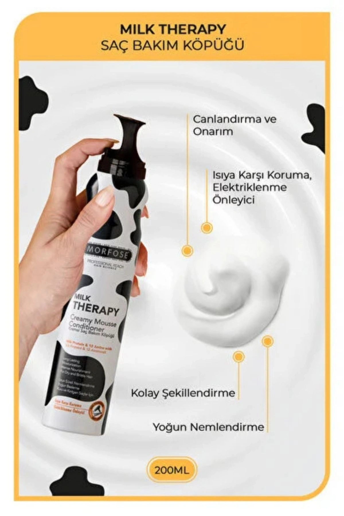 Morfose Milk Therapy Saç Köpüğü 350ml