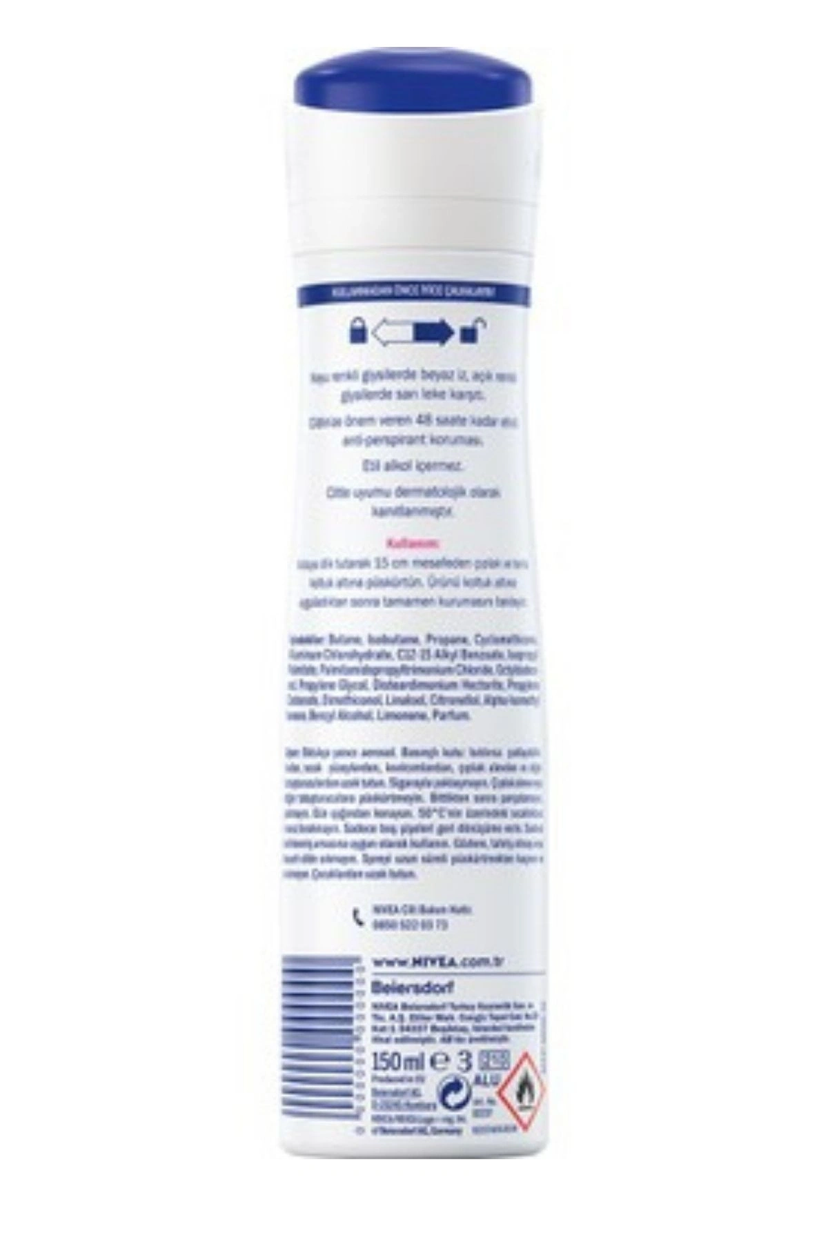 NIVEA Kadın Sprey Deodorant Black& White Invisible Clear