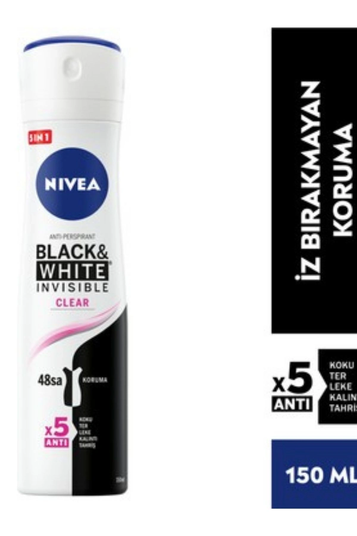 NIVEA Kadın Sprey Deodorant Black& White Invisible Clear