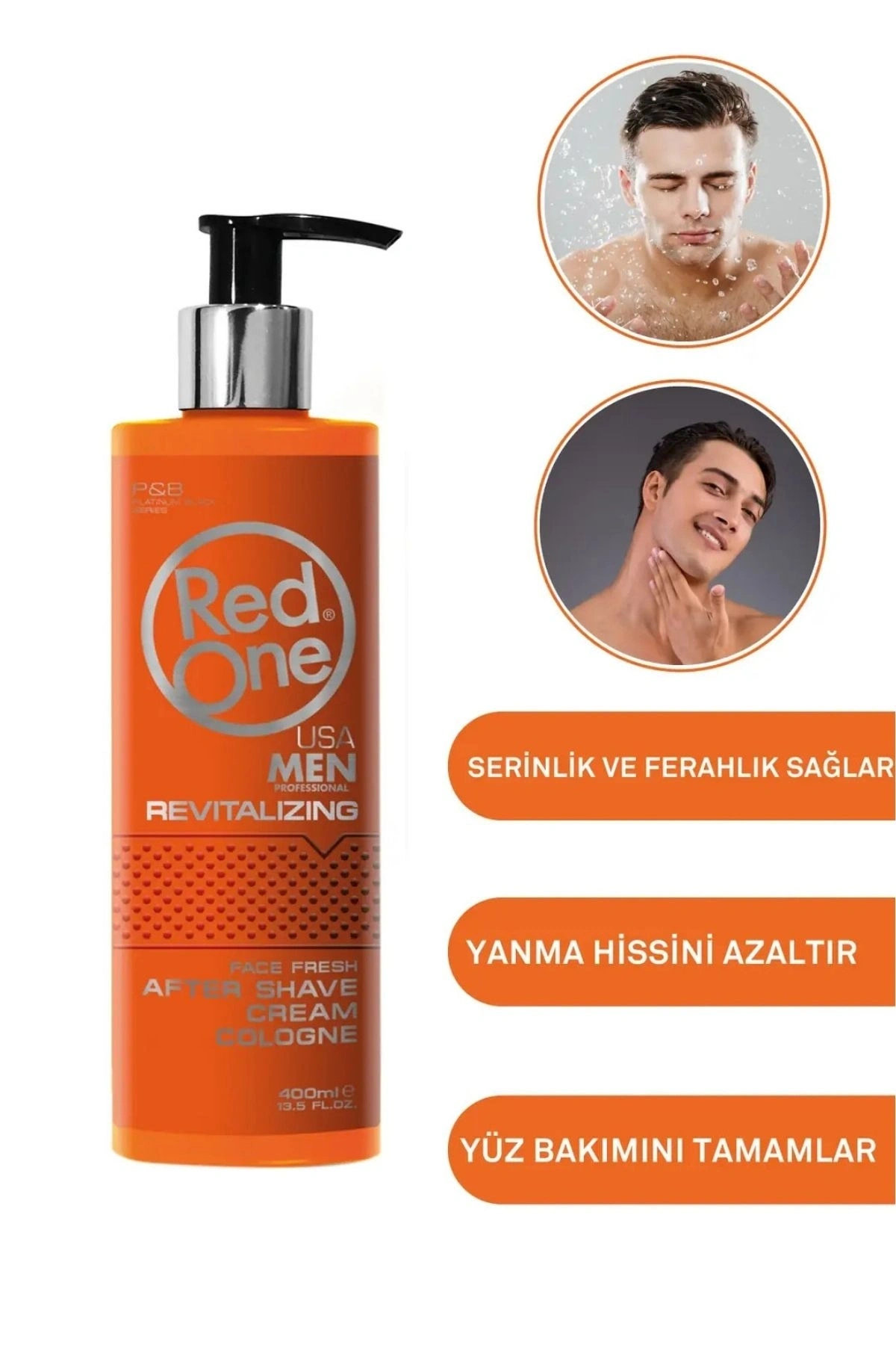 Red One Tıraş Sonrası Krem Kolonya Revitalizing Turuncu 400 ml
