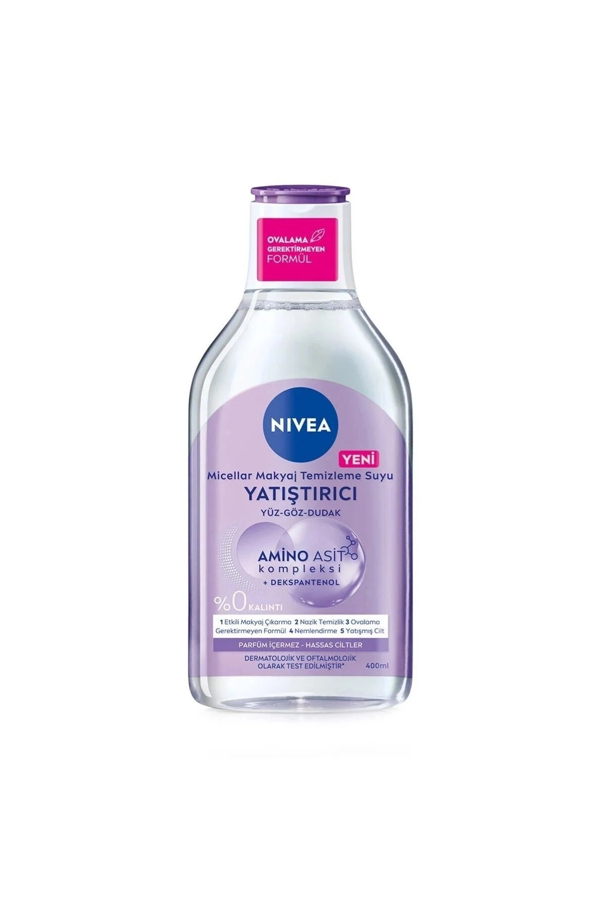 NIVEA Micellar Makyaj Temizleme Suyu Yatıştırıcı Yüz,Göz ve Dudak için 400 ml