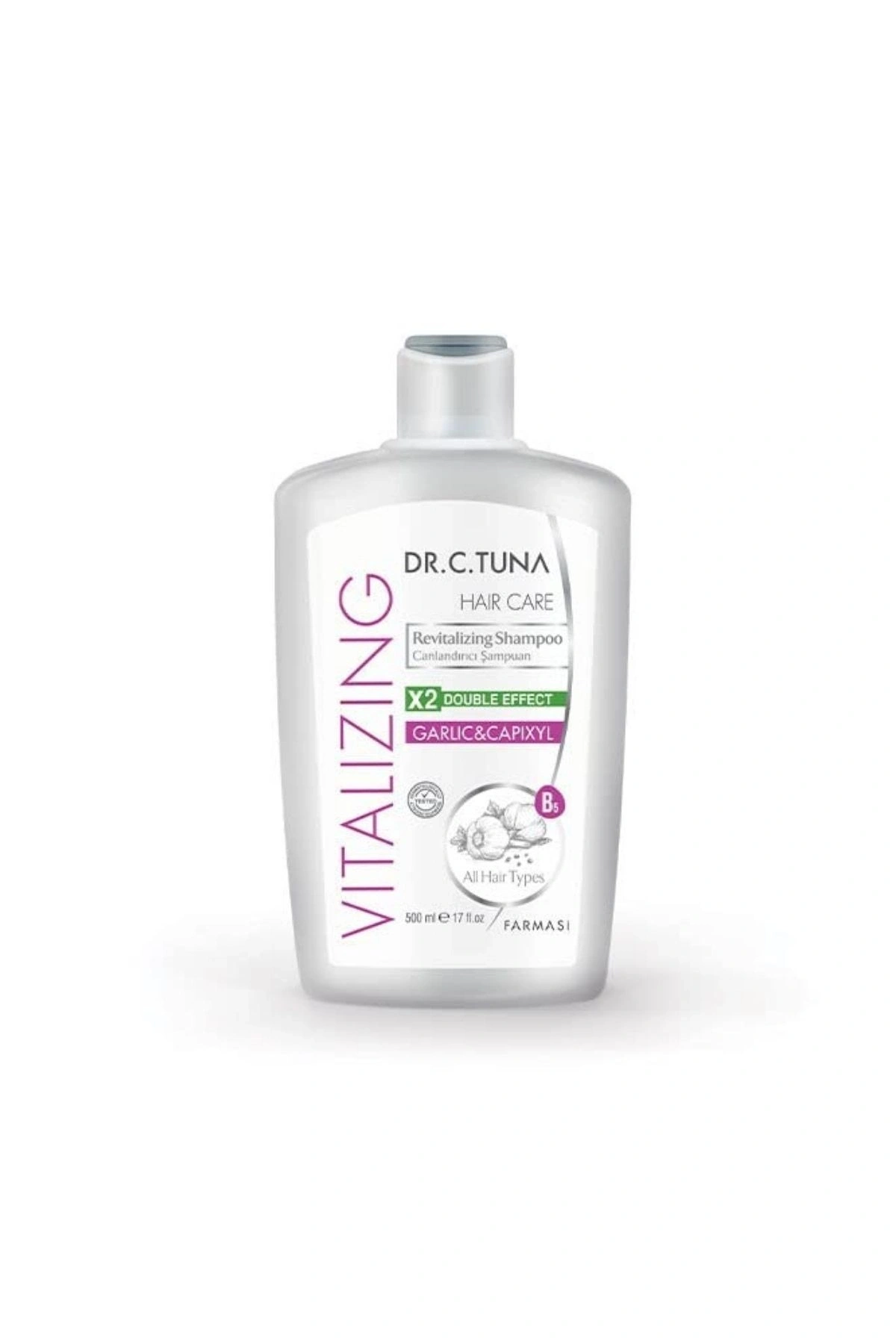 Dr. C. Tuna Vitalizing Kepeğe Karşı Etkili Sarımsak Özlü Şampuan 500 ml - Farmasi TR