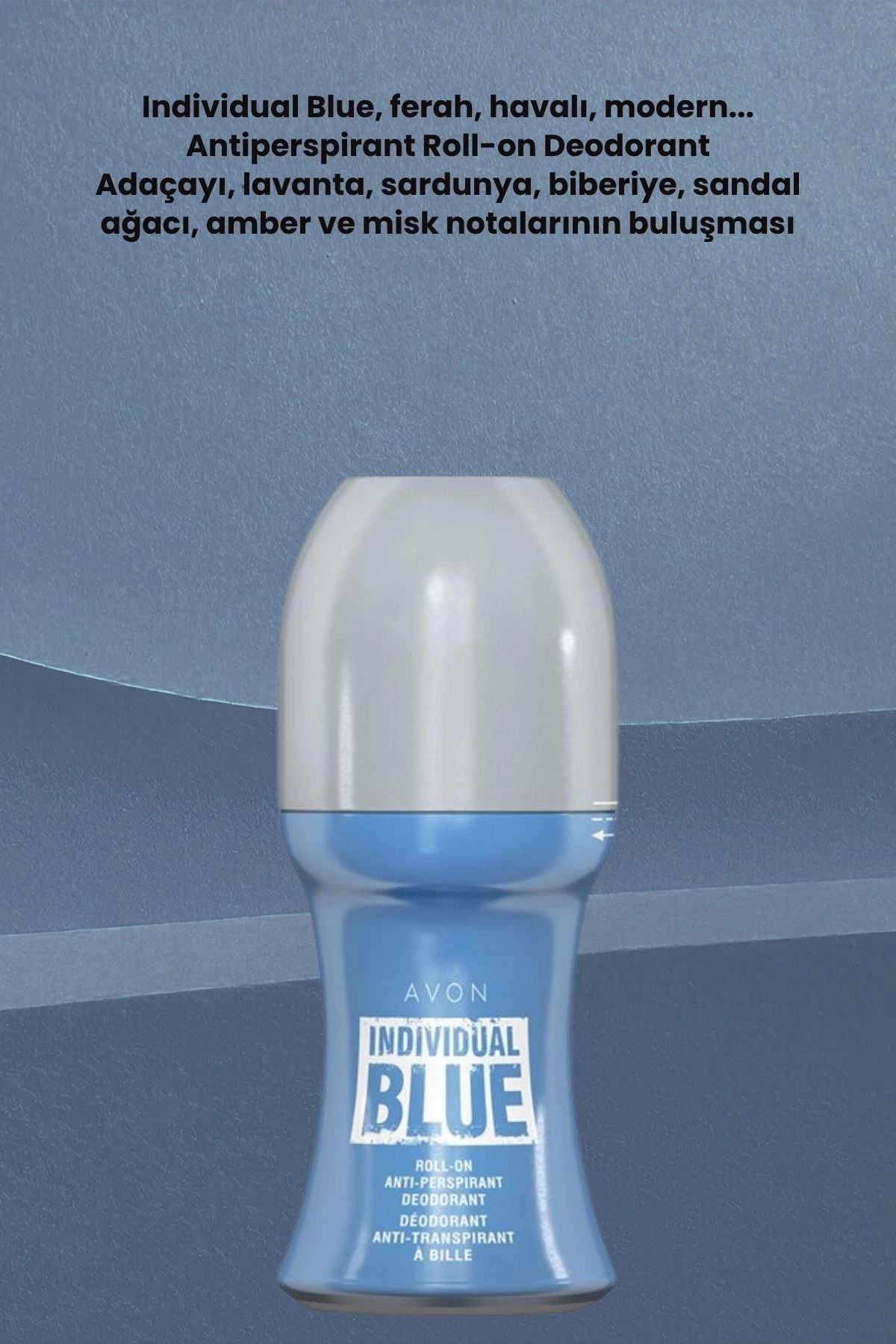 Individual Blue Antiperspirant Roll-On Deodorant 50ml