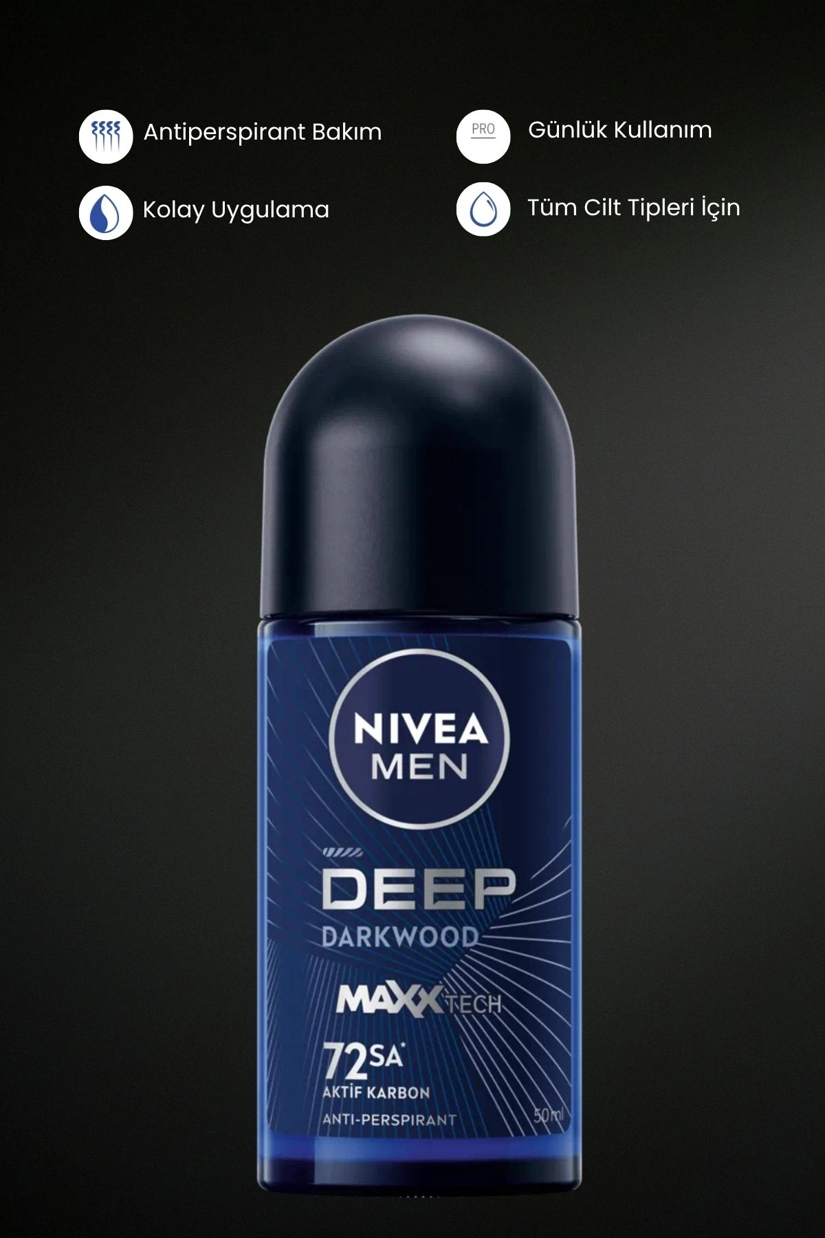 NIVEA MEN DEEP DARKWOOD ROLL-ON 50ml