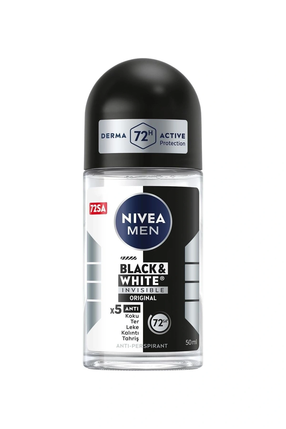 NIVEA MEN Erkek Roll On Deodorant Black&White Invisible Original 50 ml