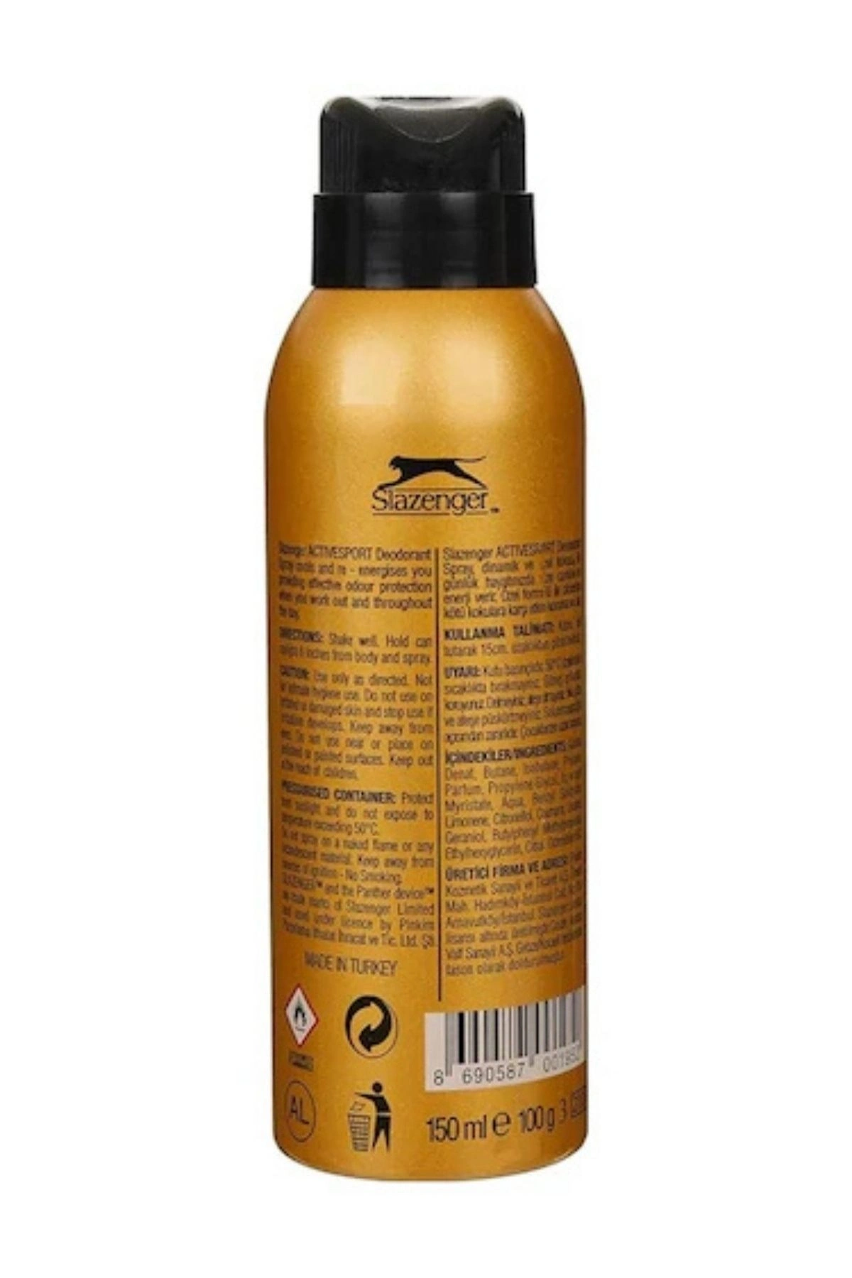 Slazenger Active Sport Erkek Gold Deodorant