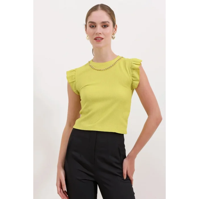 0430 Örme Bluz - A.Sarı