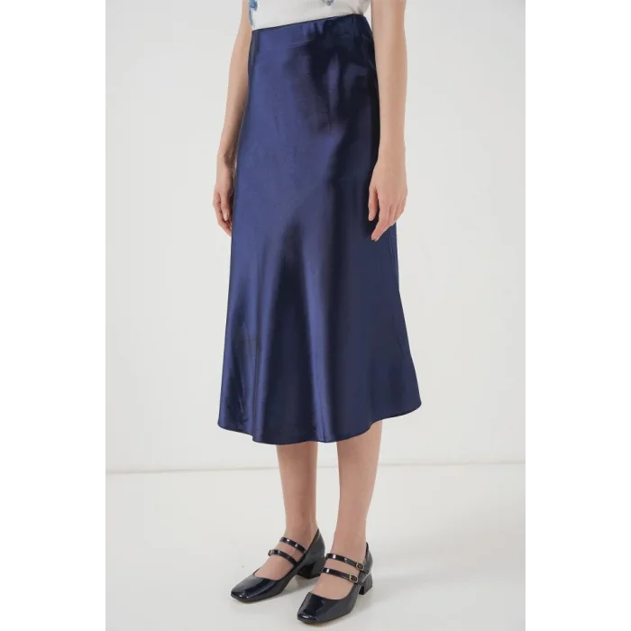 15806 Saten Etek - Lacivert
