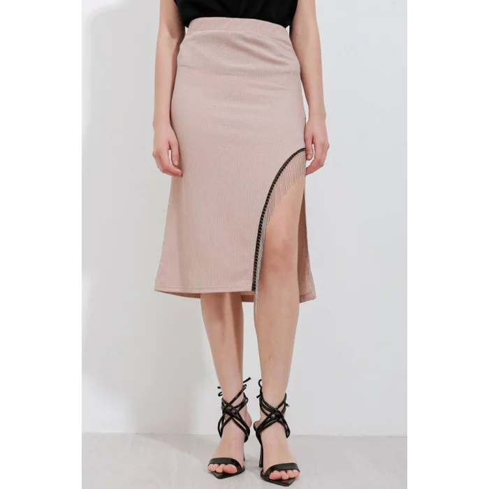 1890 Zincir Detaylı Etek - Bisküvi