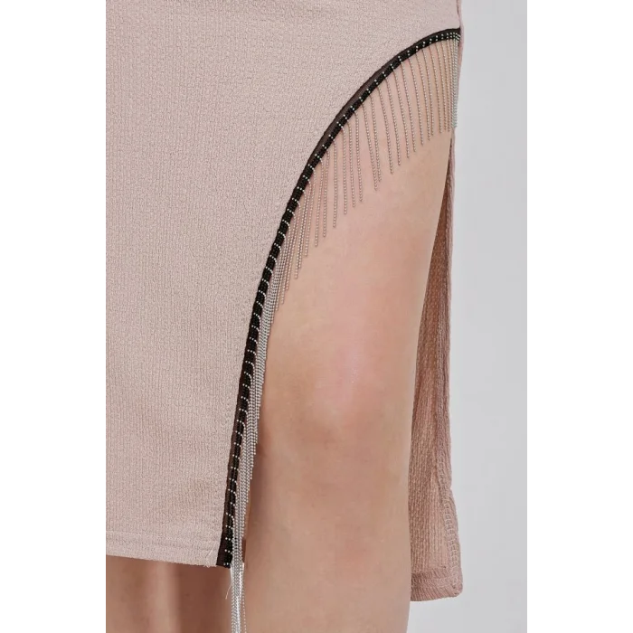 1890 Zincir Detaylı Etek - Bisküvi