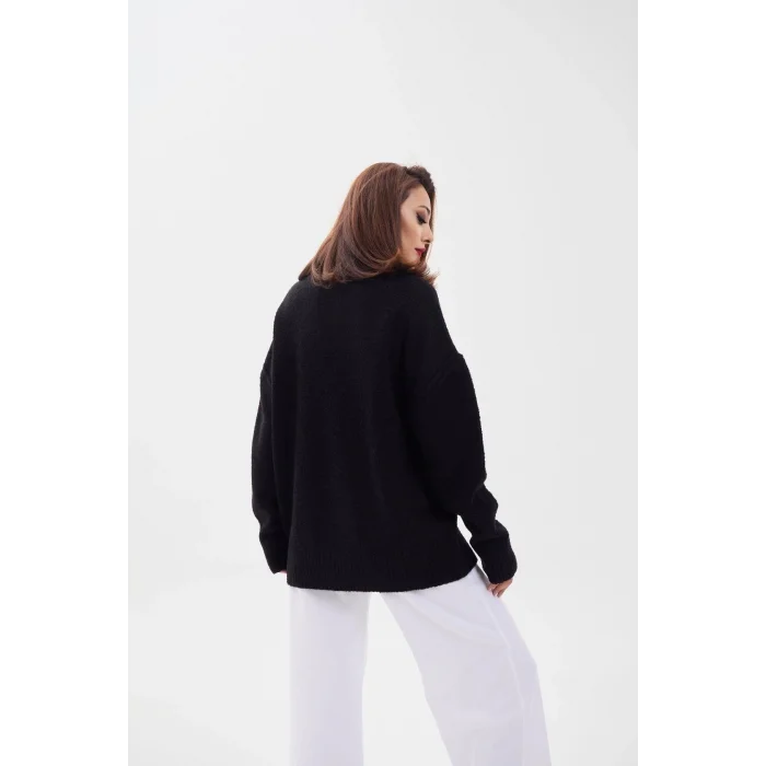 43151 TRİKO BALIKÇI SALAŞ KAZAK-SİYAH