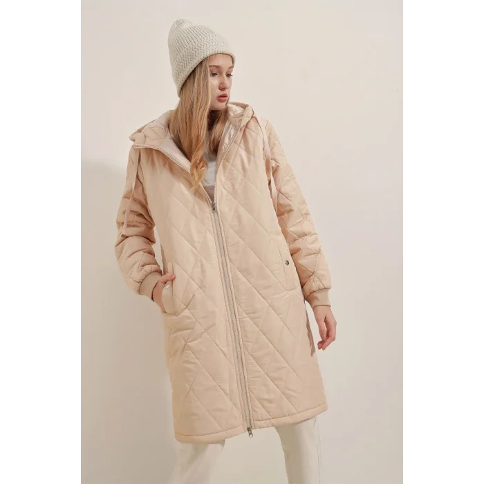 5130 Salaş Şişme Mont - Vizon