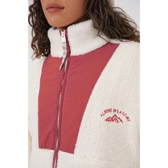 5194 Peluş Mont Ceket - Kiremit