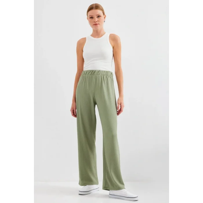 6543 Örme Pantolon - Çağla