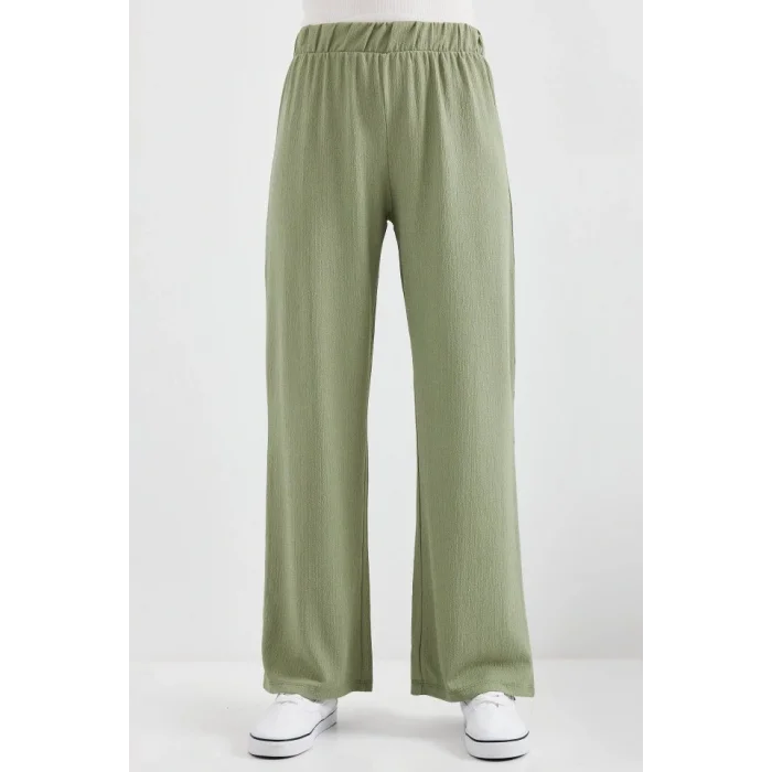 6543 Örme Pantolon - Çağla