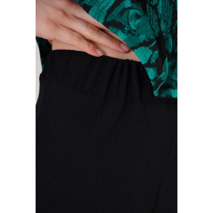 6543 Örme Pantolon - Siyah