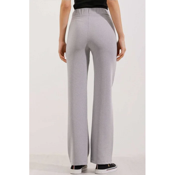 6629 Yüksek Bel Palazzo Pantolon - Gri