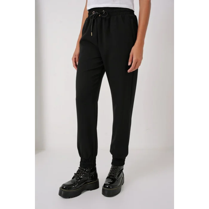 6674 Paçası Lastikli Eşofman Altı - Siyah