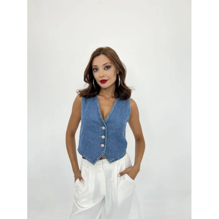 6887 KOT YELEK-MAVİ