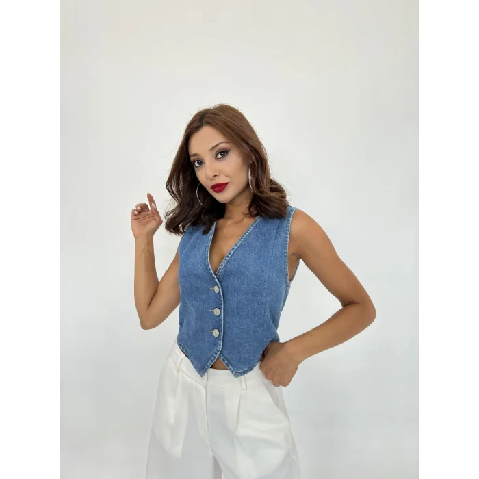 6887 KOT YELEK-MAVİ