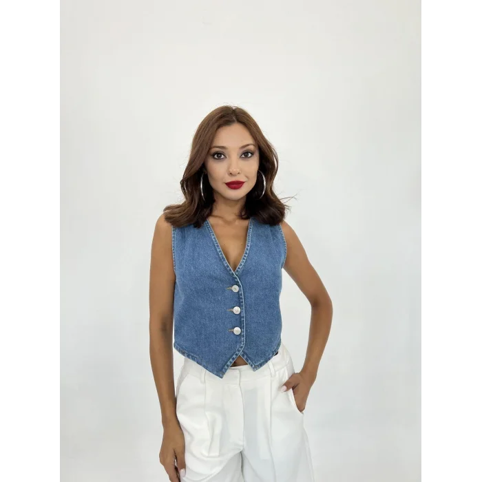 6887 KOT YELEK-MAVİ