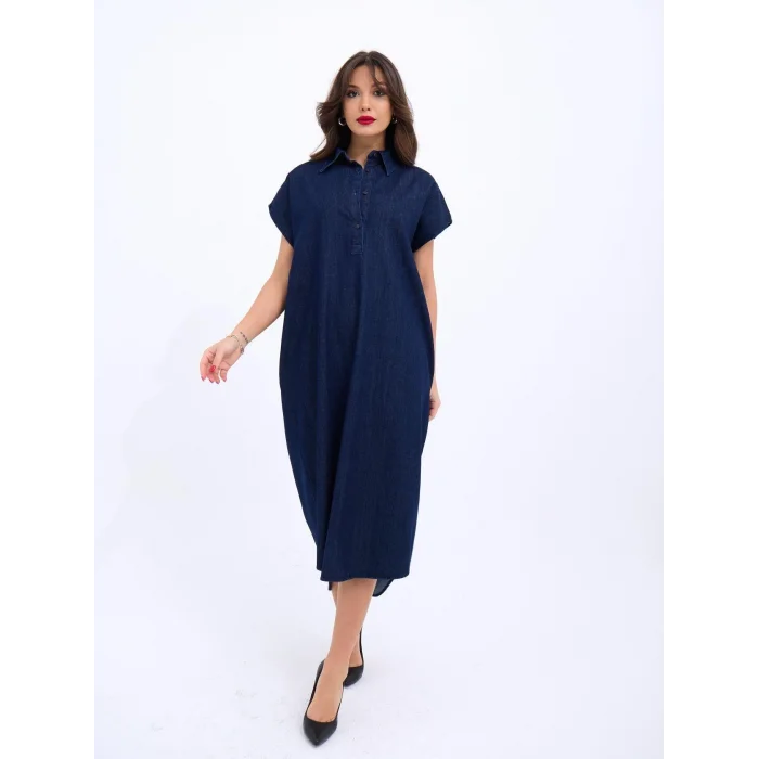 7348 KOT ELBİSE-MAVİ