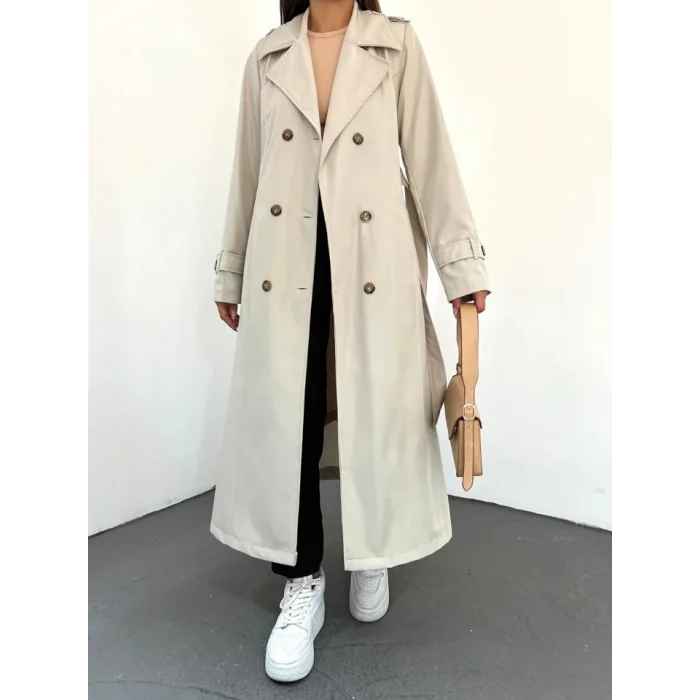 Astarlı Kemerli Trenckot -Taş