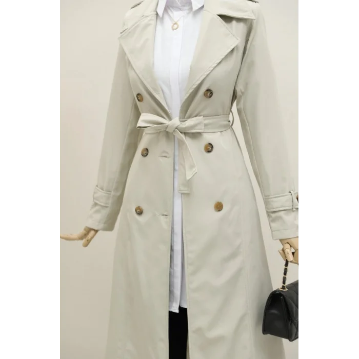 Astarlı Kemerli Trenckot -Taş