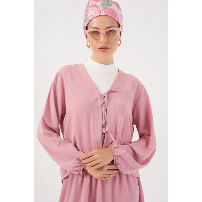 Ayrobin Kimono Etek İkili Takım 8047 - Pembe