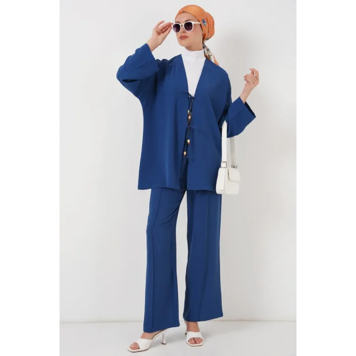 Ayrobin Kimono Pantolon İkili Takım 6739 - İndigo