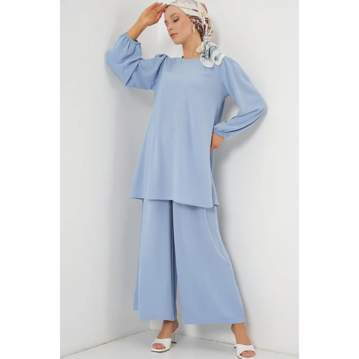 Ayrobin Tunik Pantolon Alt Üst Takım 6712 - Açık Mavi