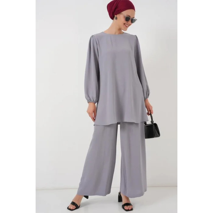 Ayrobin Tunik Pantolon Alt Üst Takım 6712 - Gri