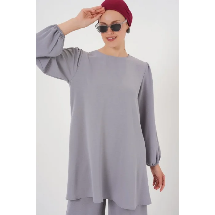 Ayrobin Tunik Pantolon Alt Üst Takım 6712 - Gri