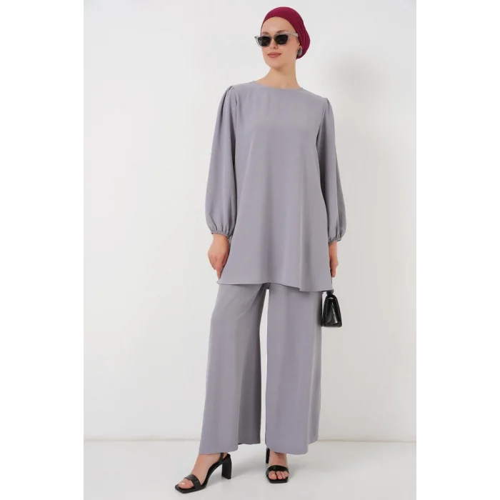 Ayrobin Tunik Pantolon Alt Üst Takım 6712 - Gri